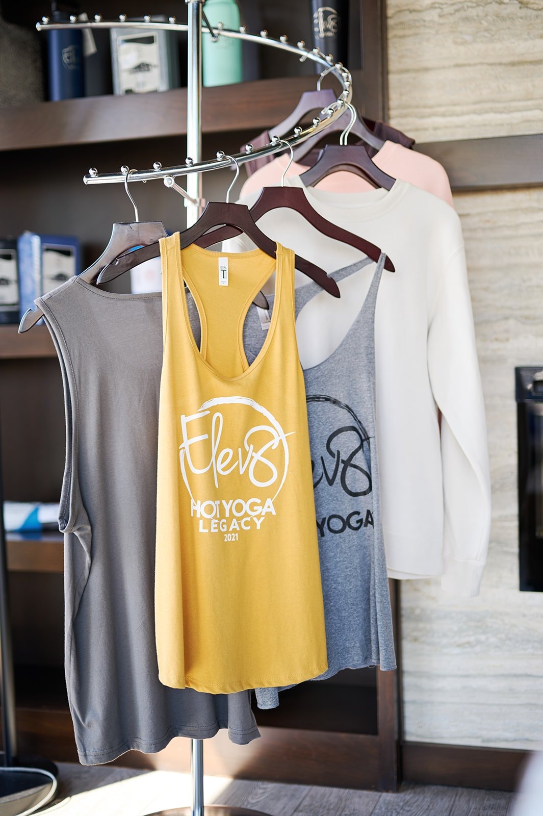 Elev8 branded yoga apparel